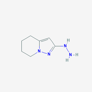 molecular formula C7H12N4 B121136 2-hydrazinyl-4,5,6,7-tetrahydro-Pyrazolo[1,5-a]pyridine CAS No. 158355-42-1