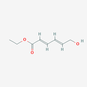 molecular formula C8H12O3 B12113642 (2E,4E)-6-Hydroxy-hexa-2,4-dienoic acid ethyl ester 