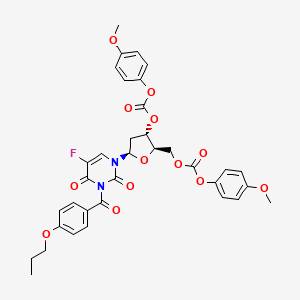 2'-Deoxy-3',5'-bis-O-(4-methoxyphenoxy carbonyl)-5-fluoro-3-(4-n-propoxybenzoyl)uridine