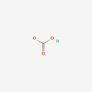 molecular formula HCO3(−)<br>CHO3- B1211370 Bicarbonate CAS No. 71-52-3