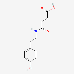 molecular formula C12H15NO4 B12113752 4-[2-(4-Hydroxyphenyl)ethylamino]-4-oxobutanoic acid 