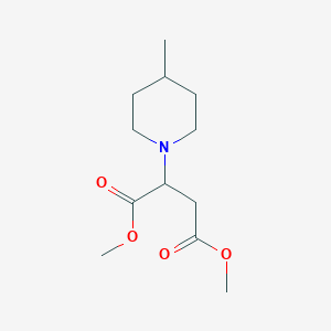 molecular formula C12H21NO4 B12113779 Butanedioic acid, 2-(4-methyl-1-piperidinyl)-, 1,4-dimethyl ester CAS No. 890093-22-8