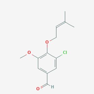 molecular formula C13H15ClO3 B12113808 Benzaldehyde, 3-chloro-5-methoxy-4-[(3-methyl-2-buten-1-yl)oxy]- CAS No. 1152523-42-6