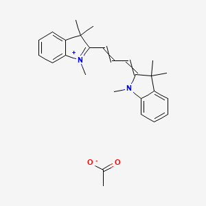 3H-Indolium, 2-[3-(1,3-dihydro-1,3,3-trimethyl-2H-indol-2-ylidene)-1-propenyl]-1,3,3-trimethyl-, acetate