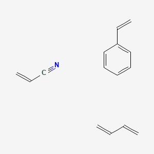 molecular formula C15H17N B1211388 2-Propenenitrile, polymer with 1,3-butadiene and ethenylbenzene CAS No. 9003-56-9