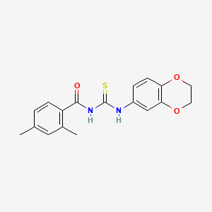 N-[(2,3-dihydro-1,4-benzodioxin-6-ylamino)-sulfanylidenemethyl]-2,4-dimethylbenzamide