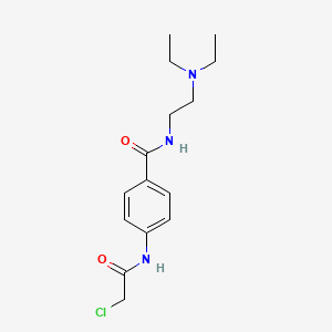 molecular formula C15H22ClN3O2 B12113906 Benzamide, 4-[(chloroacetyl)amino]-N-[2-(diethylamino)ethyl]- CAS No. 86820-15-7