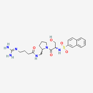 S-(R*,R*)]-4-[Aminoiminomethyl)amino]-N-[[1-[3-hydroxy-2-[(2-naphthalenylsulfonyl)amino]-1-oxopropyl]-2-pyrrolidinyl] methyl]butanamide