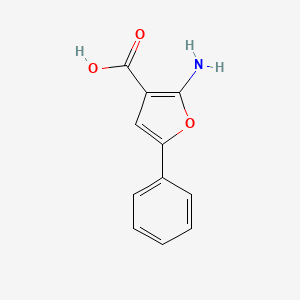 molecular formula C11H9NO3 B12113964 2-Amino-5-phenylfuran-3-carboxylic acid 