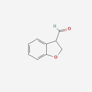 molecular formula C9H8O2 B12114004 2,3-Dihydrobenzofuran-3-carbaldehyde 