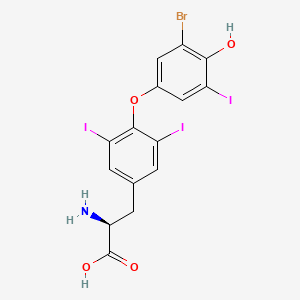 molecular formula C15H11BrI3NO4 B1211405 3'-Bromo-3,5,5'-triiodothyronine CAS No. 77667-01-7