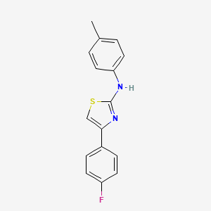 molecular formula C16H13FN2S B12114152 4-(4-Fluorophenyl)-N-(4-methylphenyl)-1,3-thiazol-2-amine CAS No. 405921-11-1