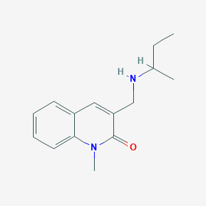 molecular formula C15H20N2O B12114229 2(1H)-Quinolinone, 1-methyl-3-[[(1-methylpropyl)amino]methyl]- CAS No. 893760-45-7
