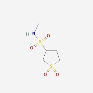 molecular formula C5H11NO4S2 B12114241 3-Thiophenesulfonamide, tetrahydro-N-methyl-, 1,1-dioxide (9CI) CAS No. 302902-56-3