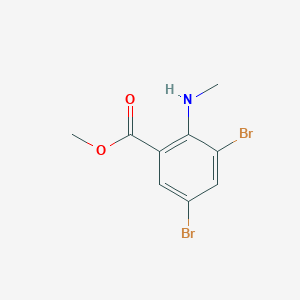 molecular formula C9H9Br2NO2 B12114252 Methyl 3,5-dibromo-2-(methylamino)benzoate 