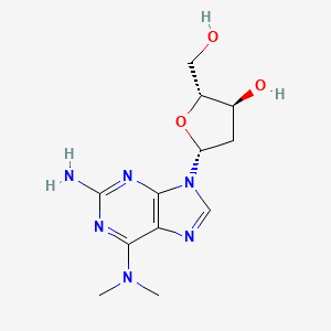 molecular formula C12H18N6O3 B1211426 6-Dimethylamino-2'-deoxyguanosine CAS No. 83061-20-5