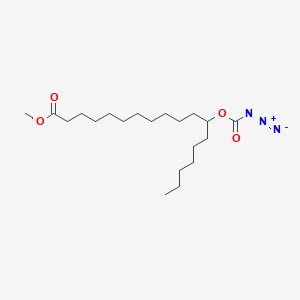 molecular formula C20H37N3O4 B1211427 Octadecanoic acid, 12-((azidocarbonyl)oxy)-, methyl ester CAS No. 84979-89-5