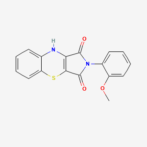 molecular formula C17H12N2O3S B12114295 2-(2-methoxyphenyl)pyrrolo[3,4-b][1,4]benzothiazine-1,3(2H,9H)-dione 