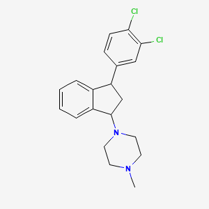 (3-(3,4-Dichlorophenyl)indan-1-yl)-4-methylpiperazine