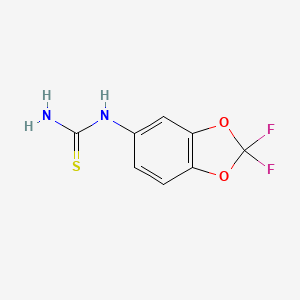 molecular formula C8H6F2N2O2S B12114300 Thiourea, N-(2,2-difluoro-1,3-benzodioxol-5-yl)- CAS No. 1152583-24-8