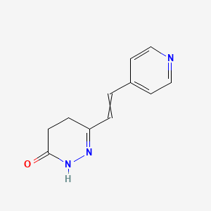 molecular formula C11H11N3O B1211432 3-(2-pyridin-4-ylethenyl)-4,5-dihydro-1H-pyridazin-6-one 