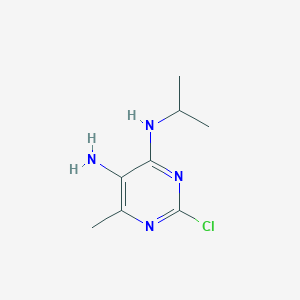 molecular formula C8H13ClN4 B12114342 4,5-Pyrimidinediamine, 2-chloro-6-methyl-N4-(1-methylethyl)- CAS No. 890094-20-9