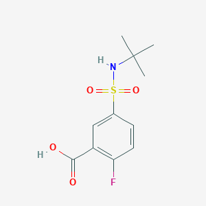 molecular formula C11H14FNO4S B12114362 Benzoic acid,5-[[(1,1-dimethylethyl)amino]sulfonyl]-2-fluoro- 