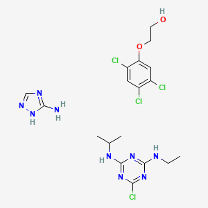 molecular formula C18H25Cl4N9O2 B1211444 Toxurazine CAS No. 88823-01-2