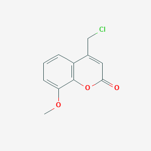 molecular formula C11H9ClO3 B12114440 2H-1-Benzopyran-2-one, 4-(chloromethyl)-8-methoxy- CAS No. 147054-02-2