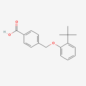 molecular formula C18H20O3 B12114473 Benzoic acid, 4-[[2-(1,1-dimethylethyl)phenoxy]methyl]- CAS No. 833484-91-6