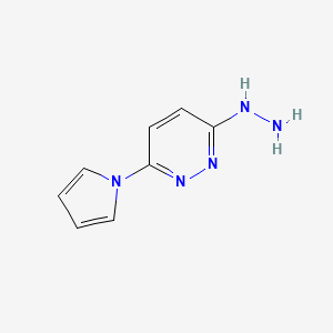 molecular formula C8H9N5 B12114602 3-Hydrazino-6-pyrrol-1-ylpyridazine 