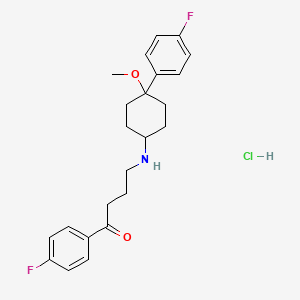 cis-N-(3-(p-Fluorobenzoyl)propyl)-4-(p-fluorophenyl)-4-methoxycyclohexylamine hydrochloride