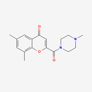 molecular formula C17H20N2O3 B12114707 6,8-dimethyl-2-[(4-methylpiperazin-1-yl)carbonyl]-4H-chromen-4-one CAS No. 874128-40-2