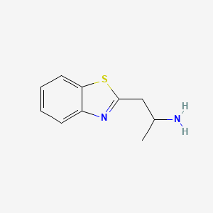 molecular formula C10H12N2S B12114724 1-(1,3-Benzothiazol-2-yl)propan-2-amine 