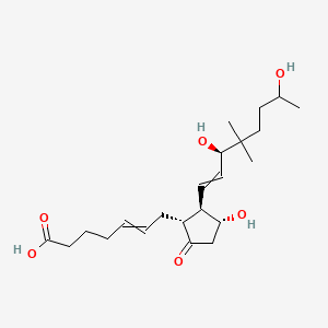 molecular formula C22H36O6 B1211478 7-[(1R,2R,3R)-2-[(3R)-3,7-dihydroxy-4,4-dimethyloct-1-enyl]-3-hydroxy-5-oxocyclopentyl]hept-5-enoic acid 