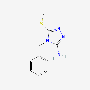 molecular formula C10H12N4S B12114816 4H-1,2,4-Triazol-3-amine, 5-(methylthio)-4-(phenylmethyl)- CAS No. 88722-36-5