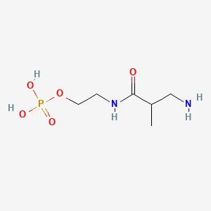 molecular formula C6H15N2O5P B1211482 3-Amino-2-methyl-N-(2-(phosphonooxy)ethyl)propanamide CAS No. 96923-17-0