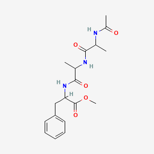 molecular formula C18H25N3O5 B12114836 Methyl 2-[2-(2-acetamidopropanoylamino)propanoylamino]-3-phenylpropanoate 