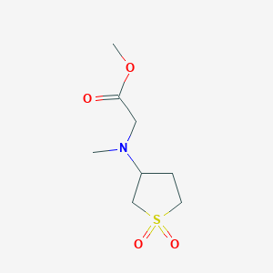 molecular formula C8H15NO4S B12114855 Glycine, N-methyl-N-(tetrahydro-1,1-dioxido-3-thienyl)-, methyl ester CAS No. 51070-59-8