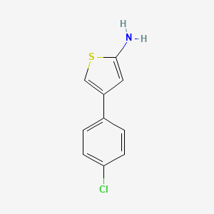 molecular formula C10H8ClNS B12114860 4-(4-Chlorophenyl)thiophen-2-amine 