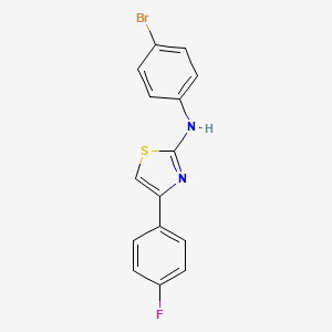 molecular formula C15H10BrFN2S B12114870 N-(4-Bromophenyl)-4-(4-fluorophenyl)-2-thiazolamine CAS No. 61383-57-1