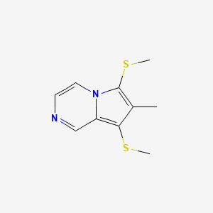 molecular formula C10H12N2S2 B1211490 7-Methyl-6,8-bis(methylthio)pyrrolo(1,2-a)pyrazine CAS No. 84201-40-1