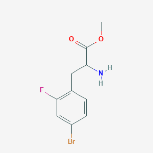 molecular formula C10H11BrFNO2 B12114915 Methyl 2-amino-3-(4-bromo-2-fluorophenyl)propanoate 