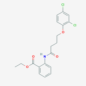 molecular formula C19H19Cl2NO4 B12114933 Ethyl 2-[4-(2,4-dichlorophenoxy)butanoylamino]benzoate 