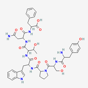 molecular formula C45H55N9O12 B12114936 H-DL-Tyr-DL-Ser-DL-Pro-DL-Trp-DL-xiThr-DL-Asn-DL-Phe-OH 