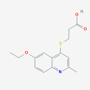 molecular formula C15H17NO3S B12114967 3-[(6-Ethoxy-2-methylquinolin-4-yl)sulfanyl]propanoic acid CAS No. 546062-57-1