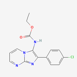 molecular formula C15H13ClN4O2 B12114978 Ethyl [2-(4-chlorophenyl)imidazo[1,2-a]pyrimidin-3-yl]carbamate 