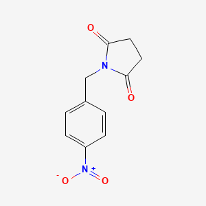 molecular formula C11H10N2O4 B1211498 2,5-Pyrrolidinedione, 1-((4-nitrophenyl)methyl)- CAS No. 80301-56-0
