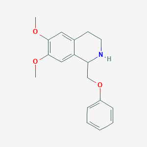 molecular formula C18H21NO3 B12115000 6,7-Dimethoxy-1-phenoxymethyl-1,2,3,4-tetrahydro-isoquinoline 