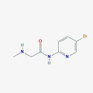 molecular formula C8H10BrN3O B12115002 N-(5-bromopyridin-2-yl)-2-(methylamino)acetamide 